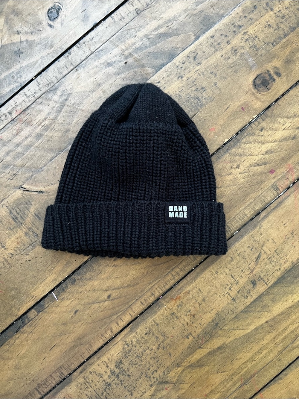 Hand Made Kids Knit Beanie Hat - Available in Black, Gray, and Tan - Picture 3 of 4
